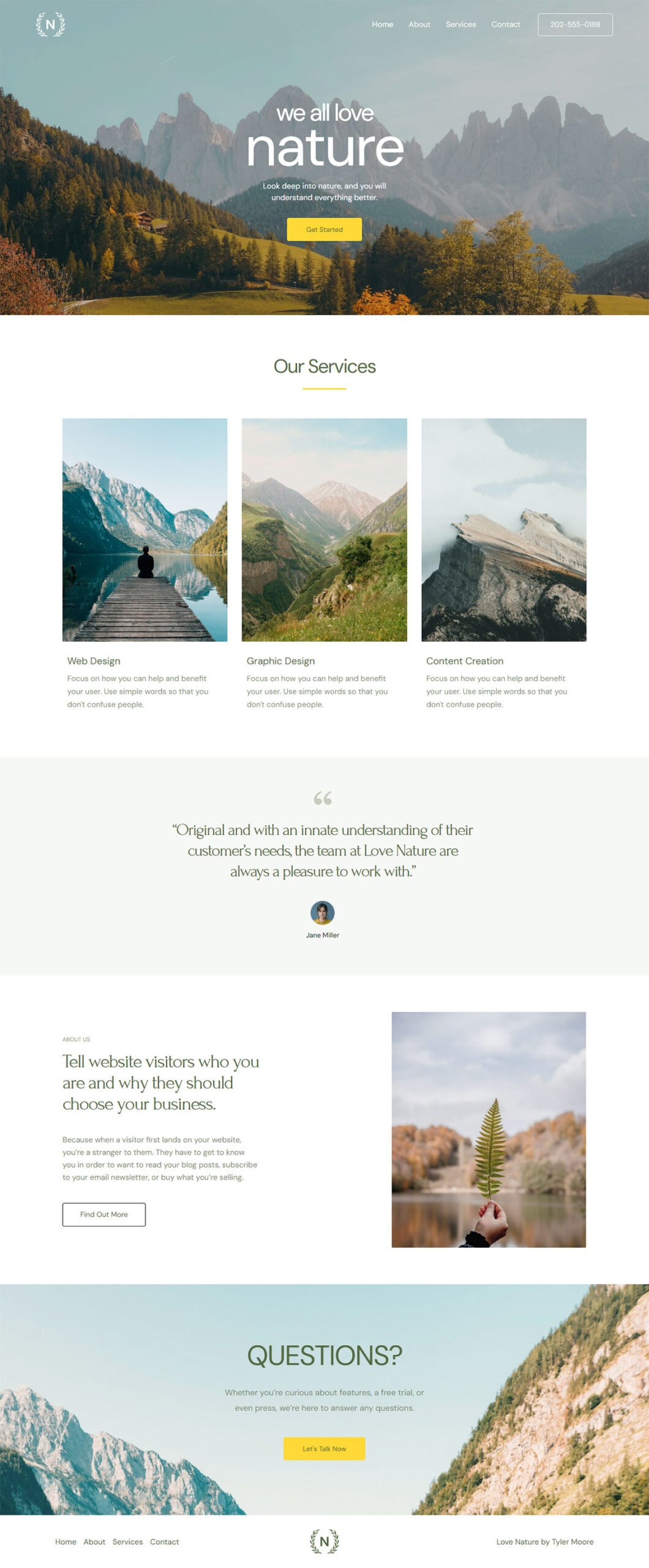 Love Nature — Business website