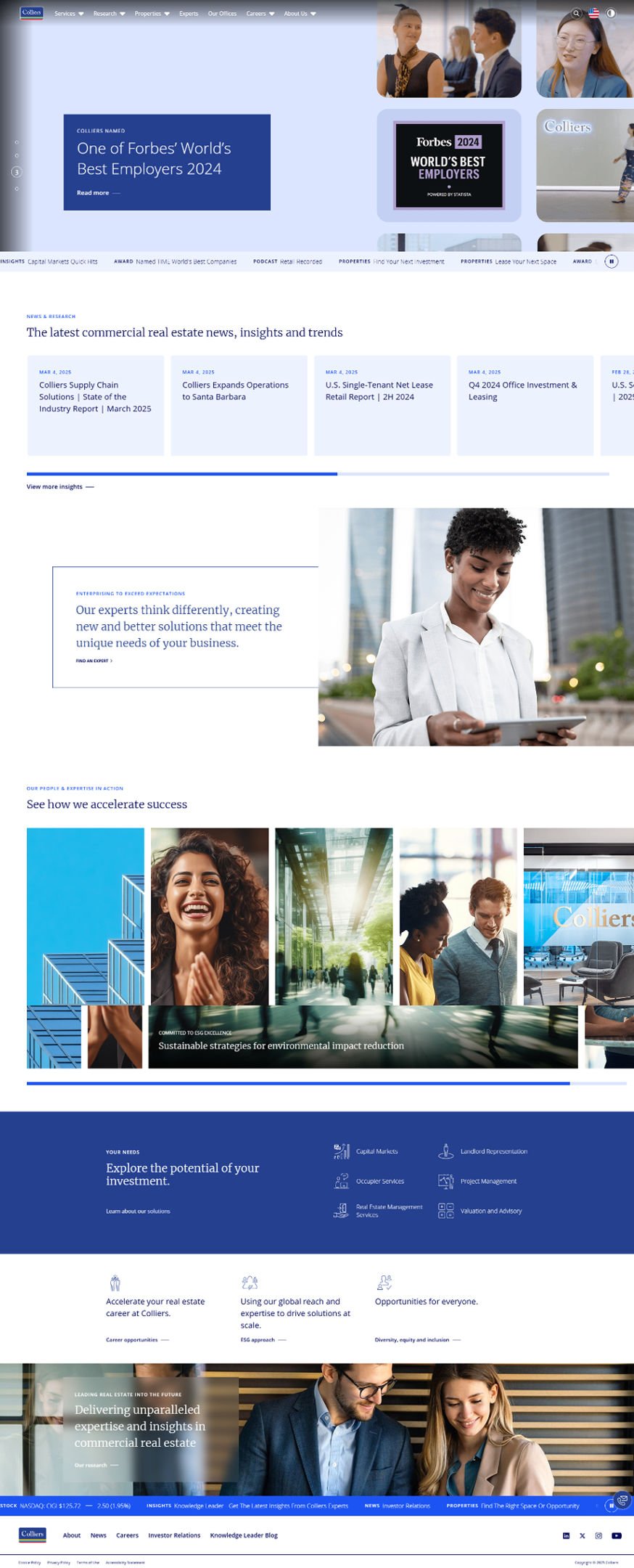 Colliers — Real Estate website