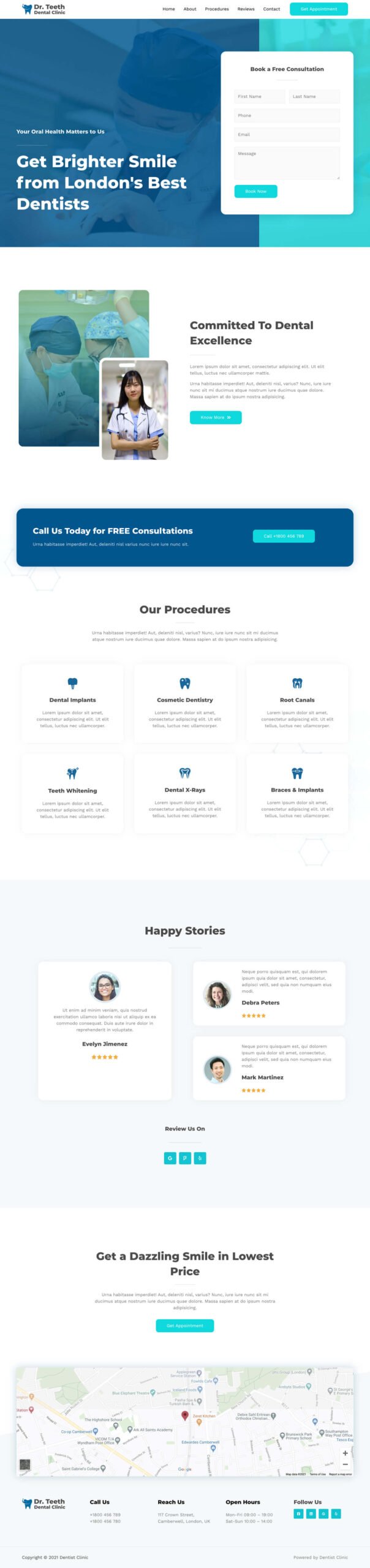 Dentist Clinic — Medical website