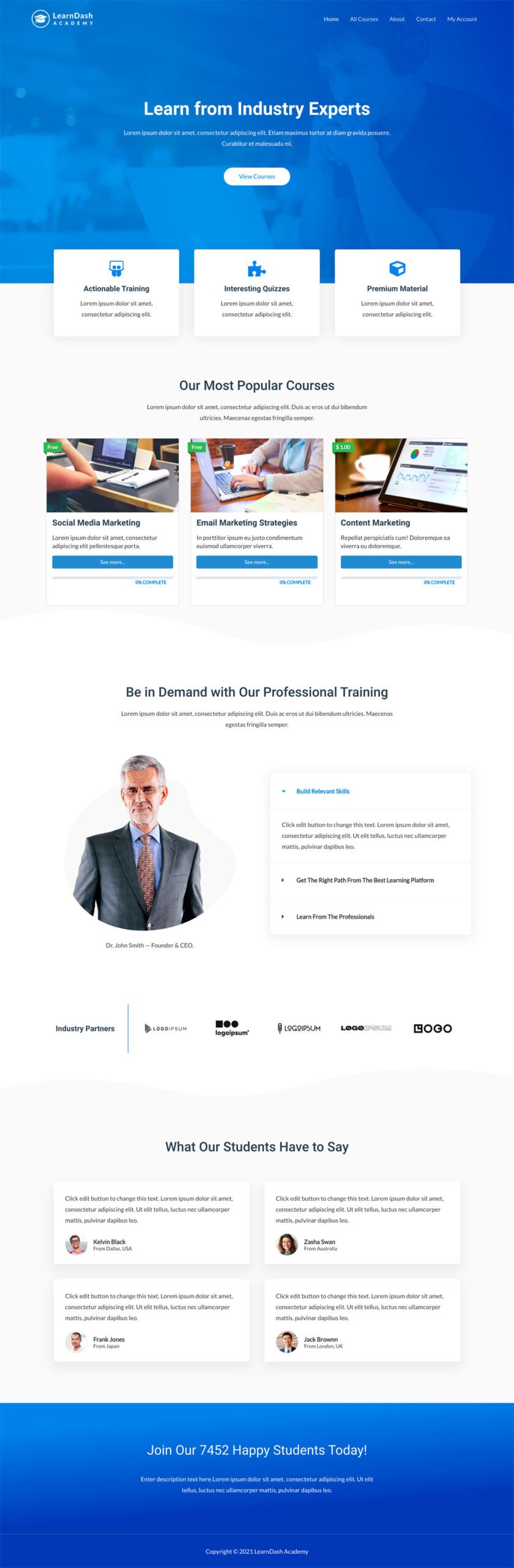 LearnDash Academy — Business website