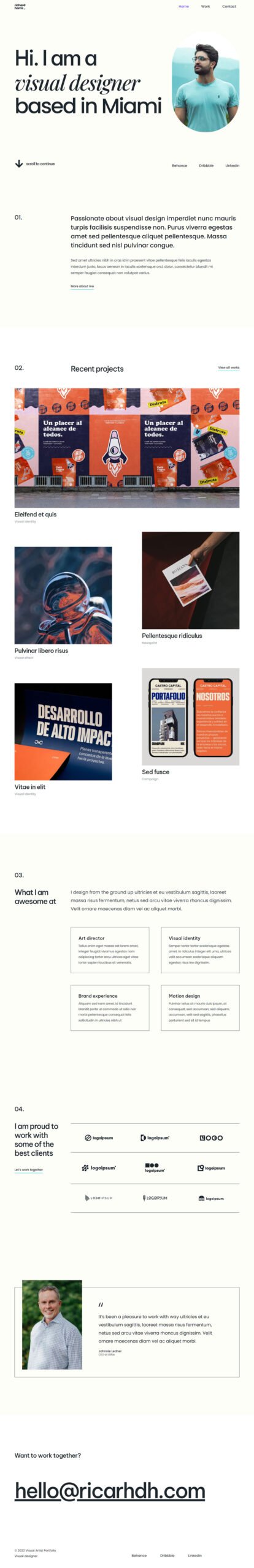 Visual Artist Portfolio — Other website