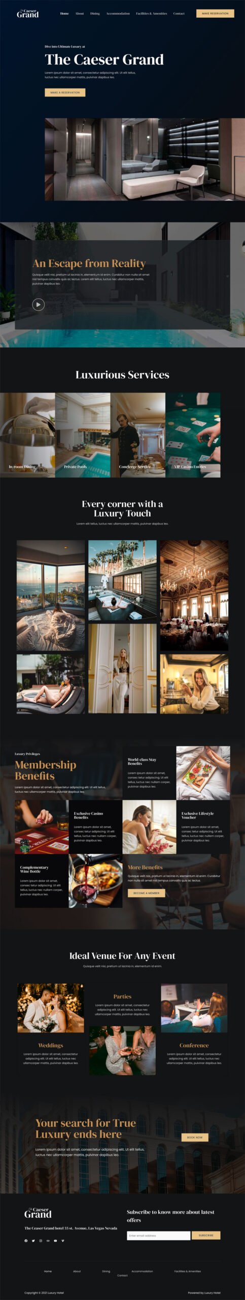 Luxury Hotel — Business website