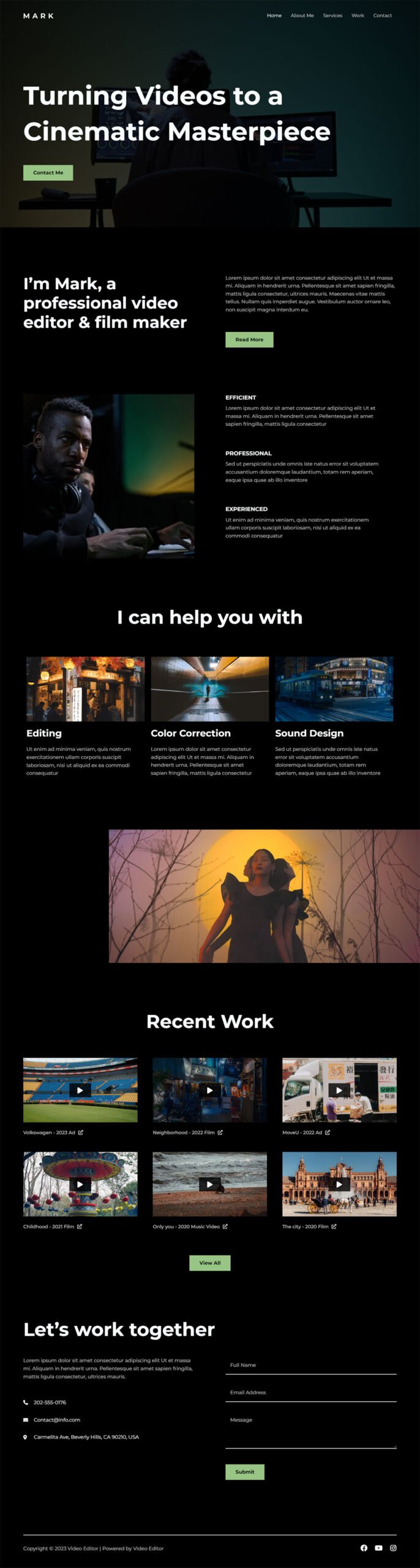 Video Editor — Business website