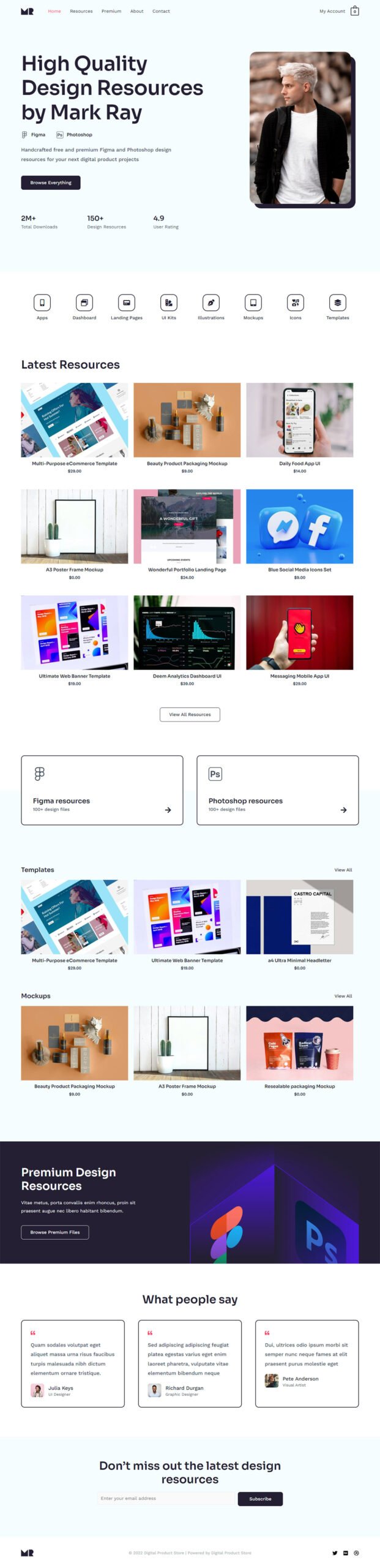 Digital Product Store — Business website