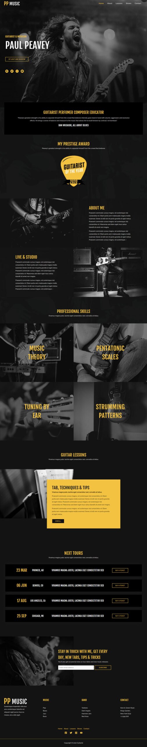 Guitarist — Business website
