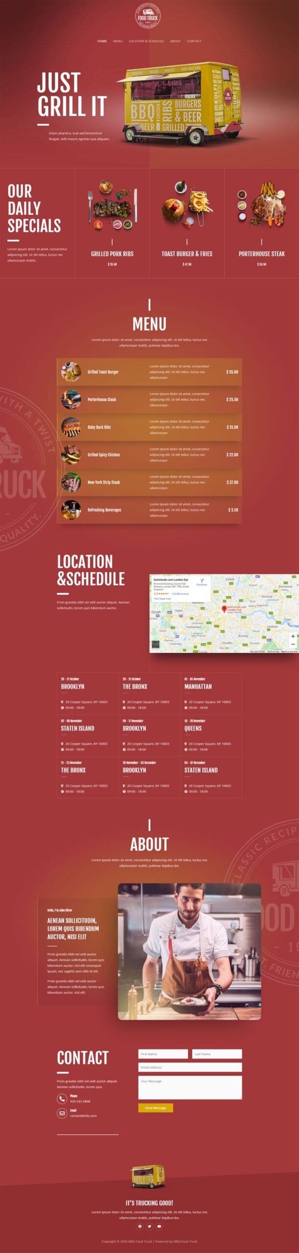 BBQ Food Truck — Restaurant website