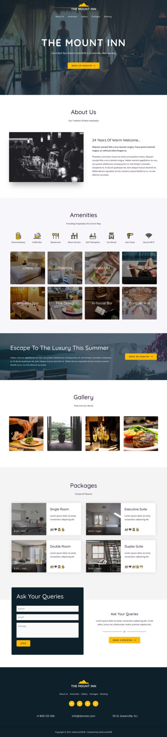 Hotel and BnB — Travel & Tour website