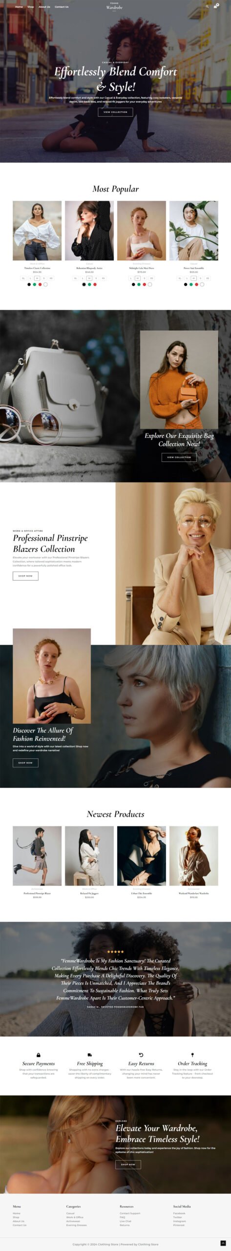 Clothing Store — eCommerce website