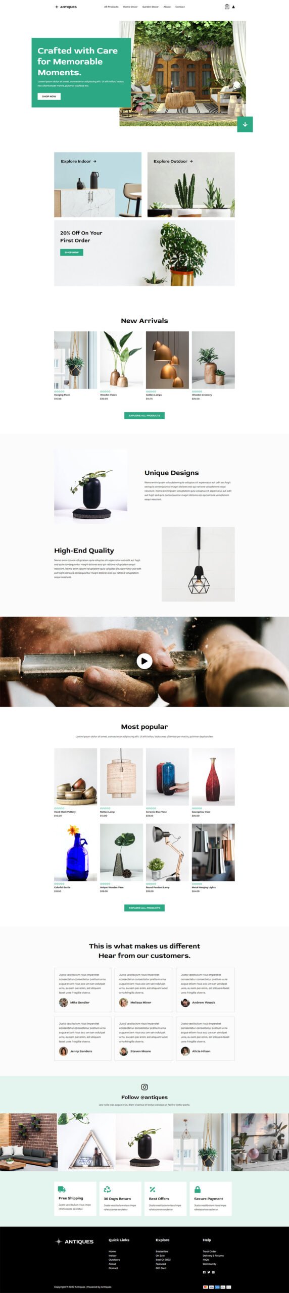 Home and Garden Decor — eCommerce website
