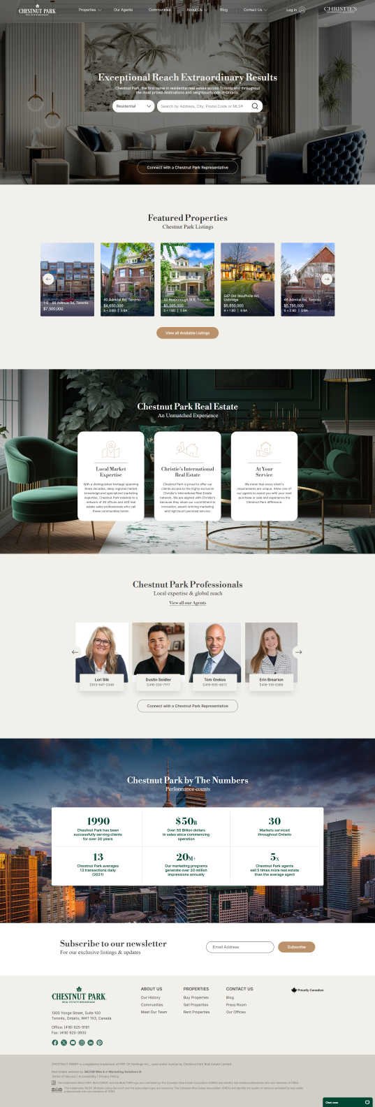 Chestnutpark — Real Estate website
