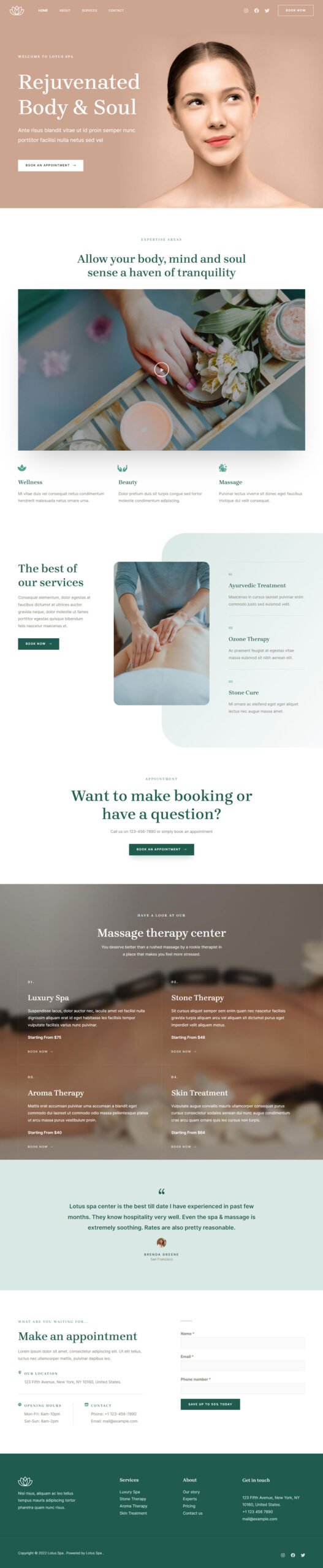 Lotus Spa — Business website