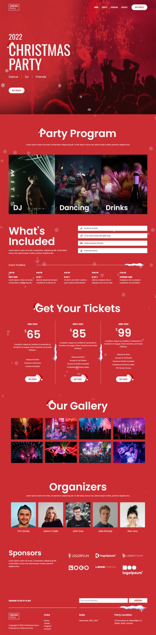 Christmas Party — Business website