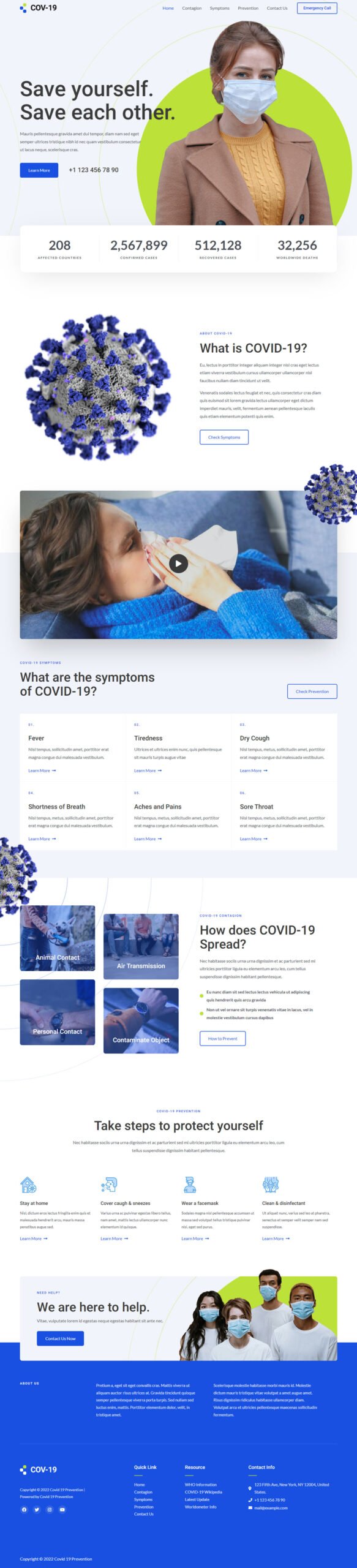Covid 19 Prevention — Medical website