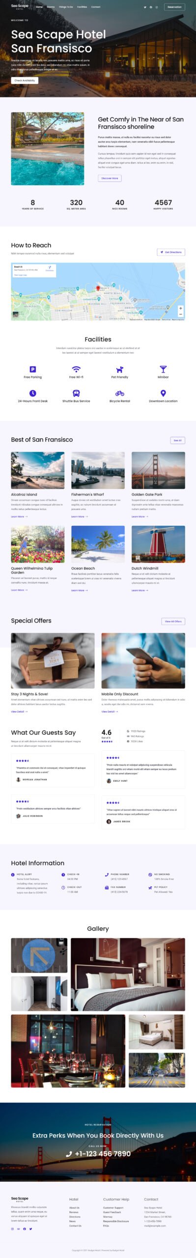Budget Hotel — Business website