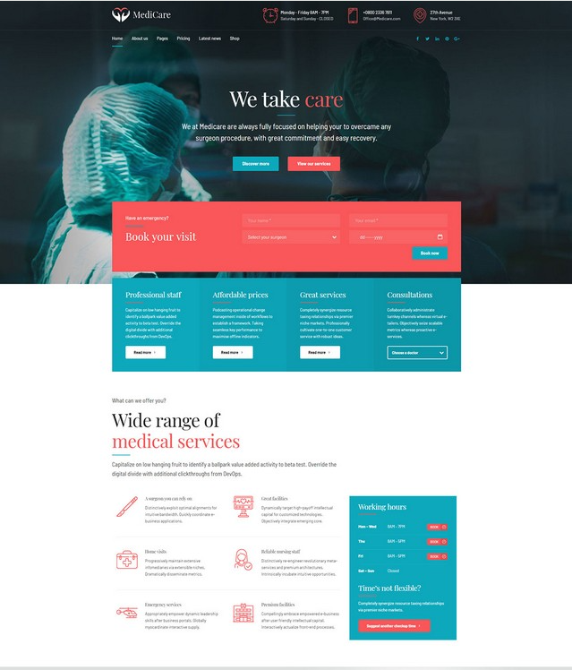 Medical Surgery Website design (https://www.fiverr.com/ahosania) — Medical website