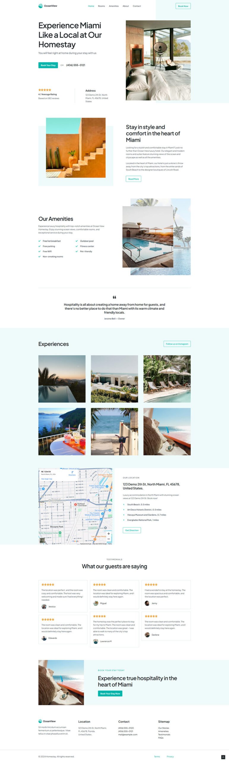 Homestay — Business website