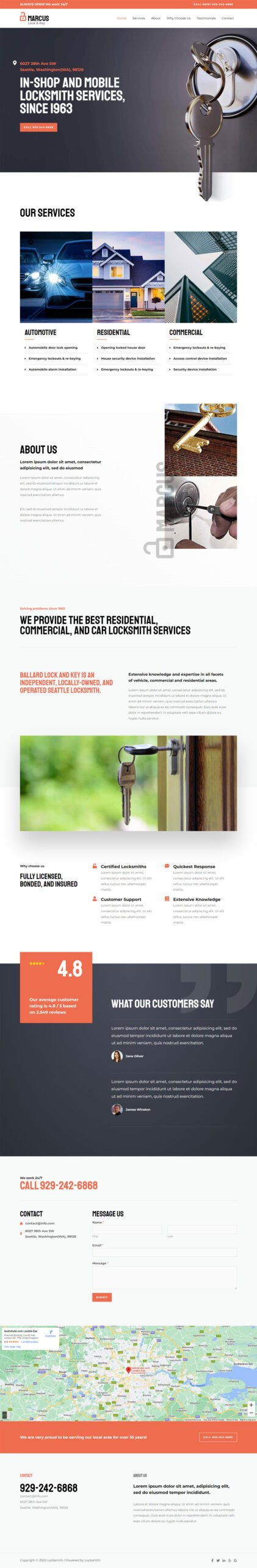 Locksmith — Business website
