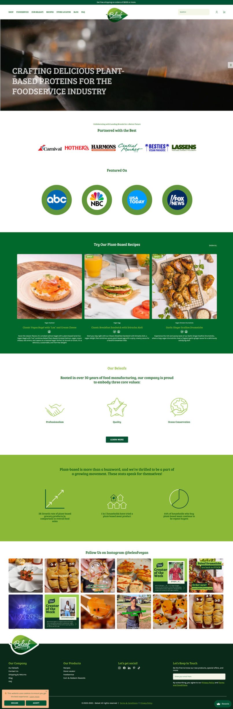 Beleafvegan — Restaurant website