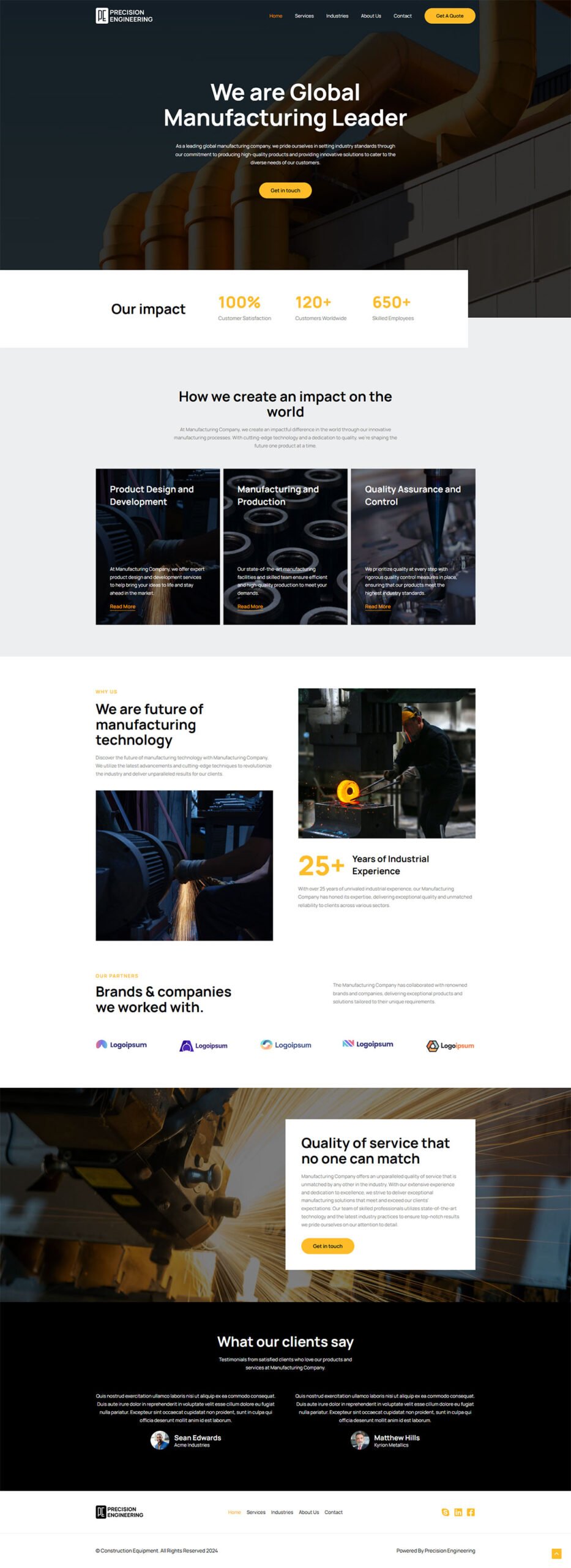 Construction Equipment — Business website