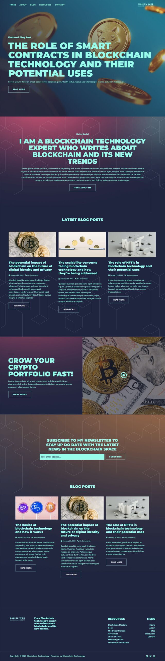 Blockchain Technology — Business website