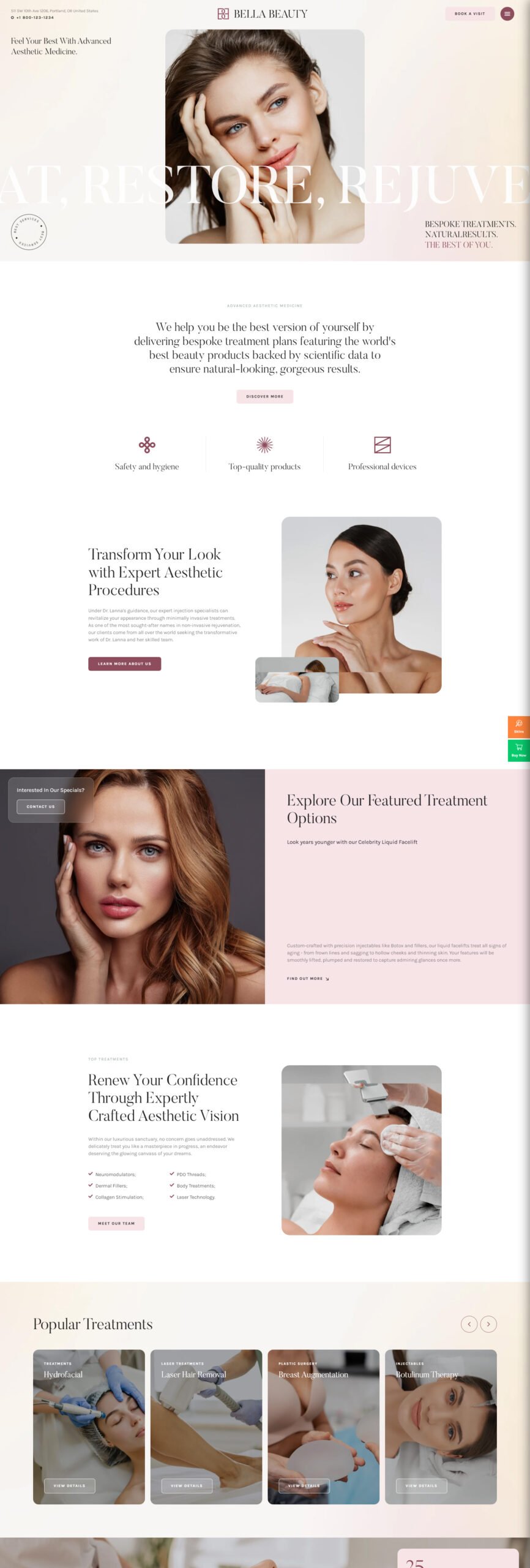 Medical Spa website — Medical website
