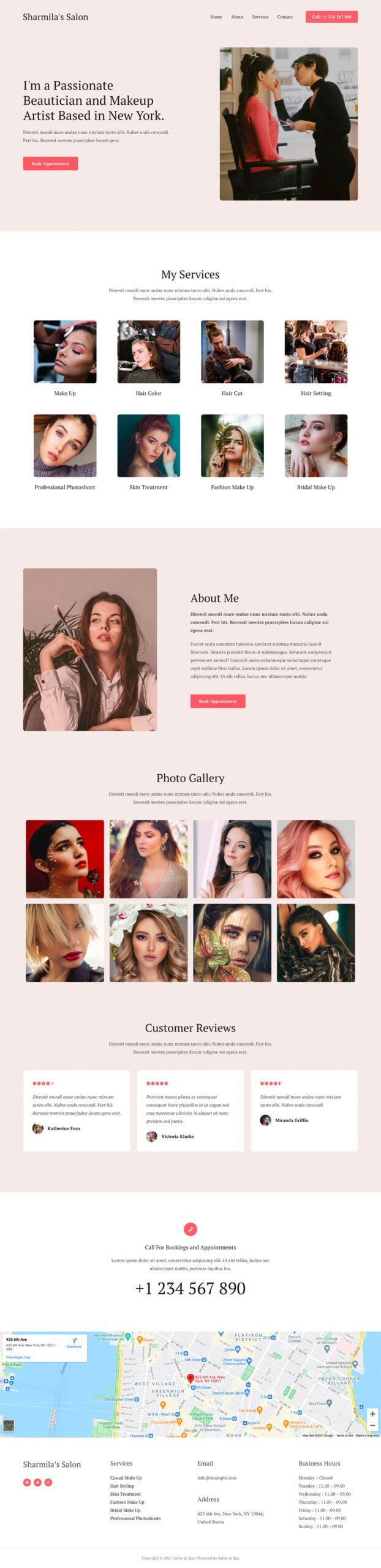 Salon & Spa — Skin Care & Spa website