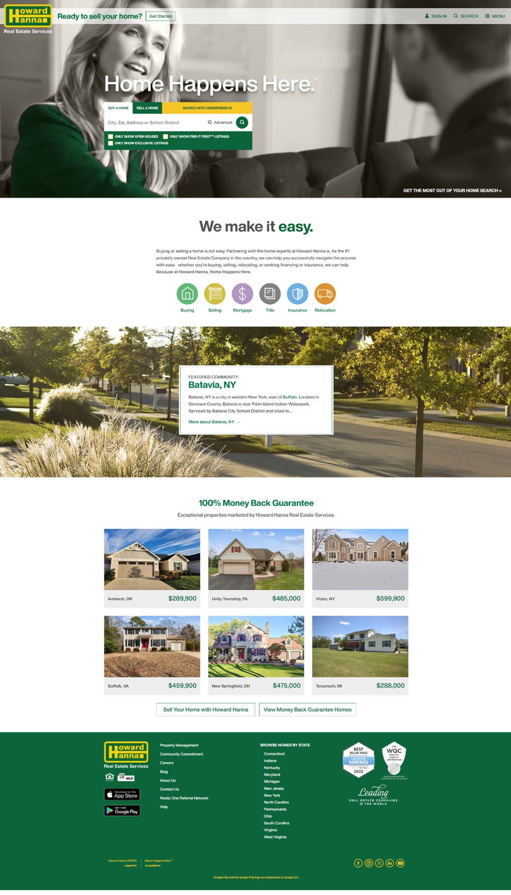 Howardhanna — Real Estate website
