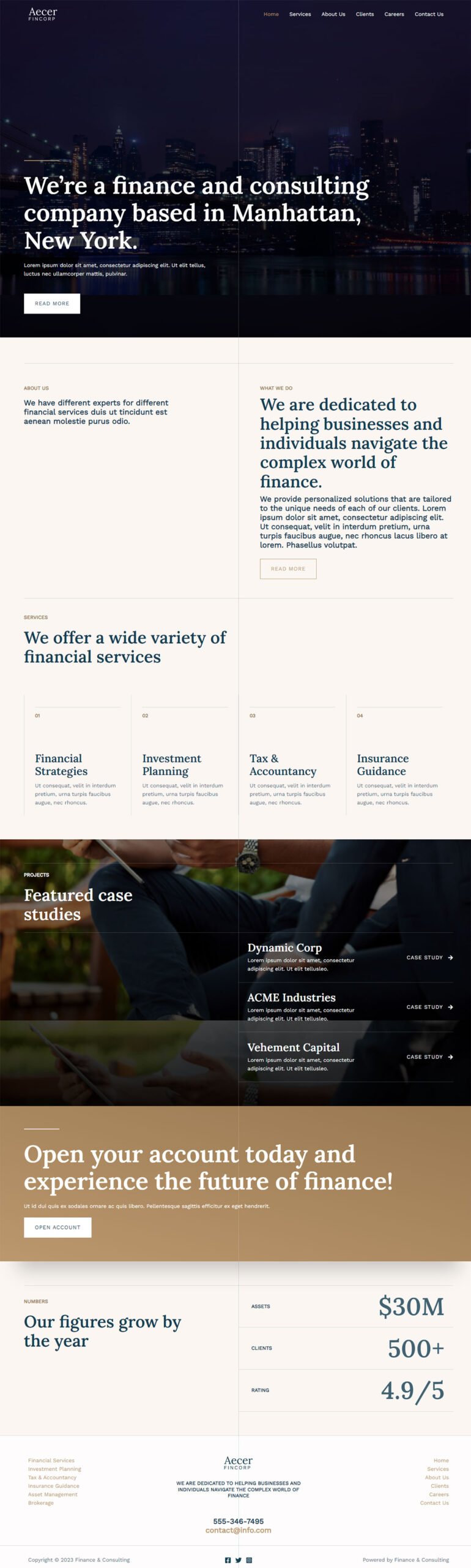 Finance & Consulting — Business website