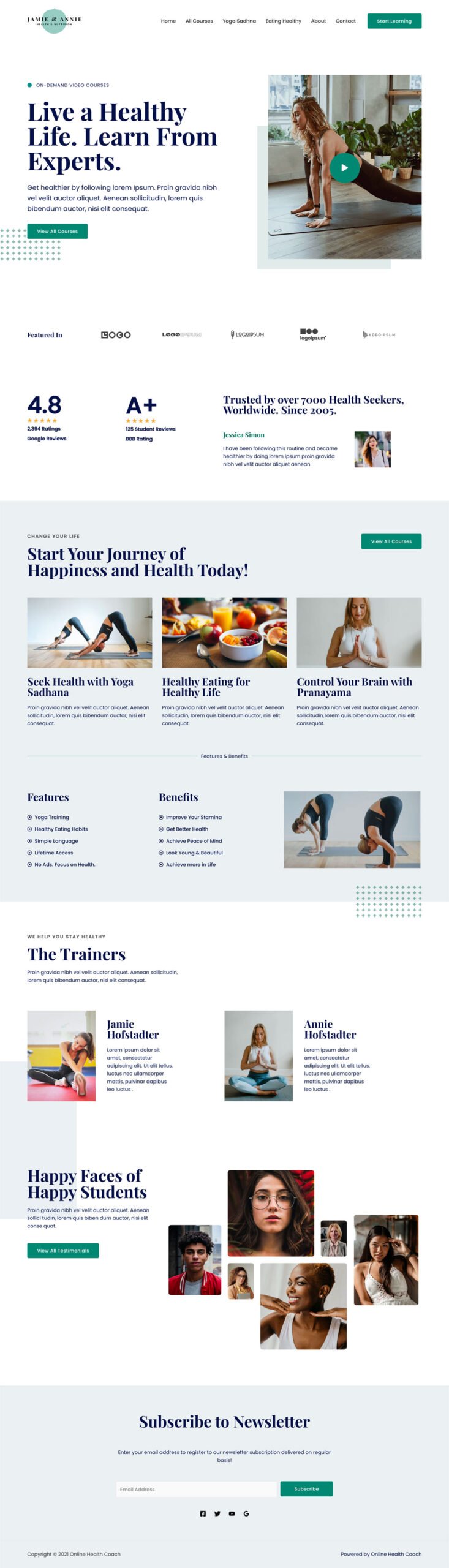 Online Health Coach — Medical website