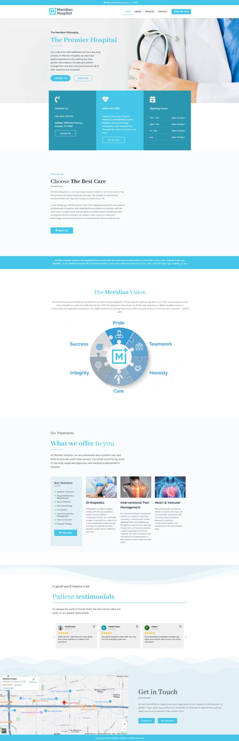 Premier Hospital — Medical website