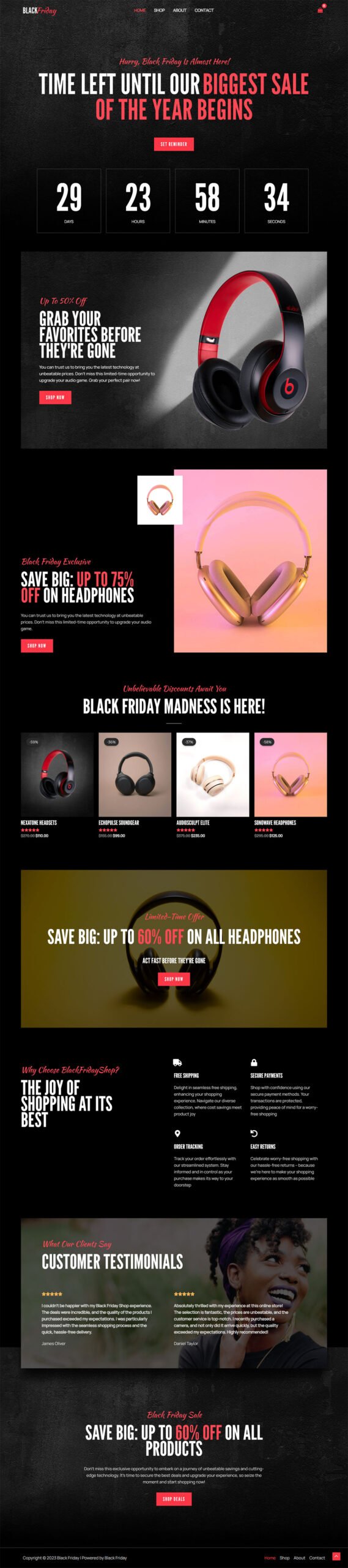 Black Friday — Business website