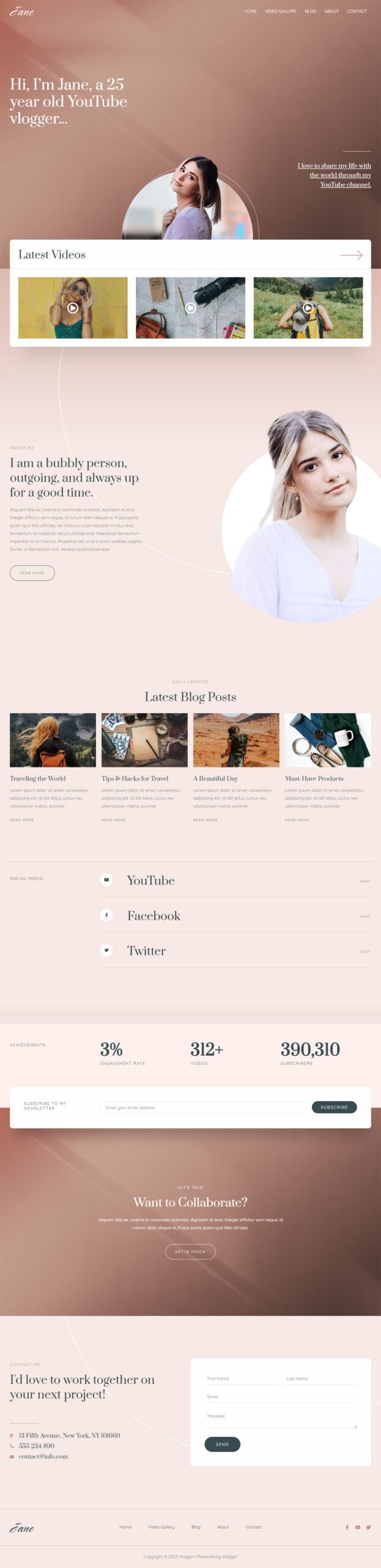 Vlogger — Business website