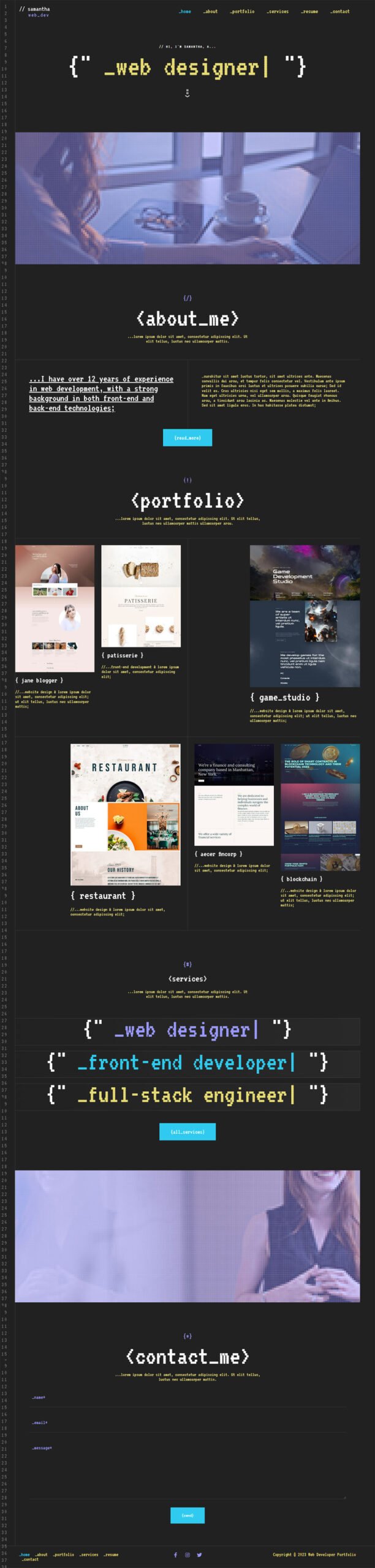 Web Developer Portfolio — Business website